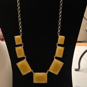 Chic Gold-Tone Yellow Necklace